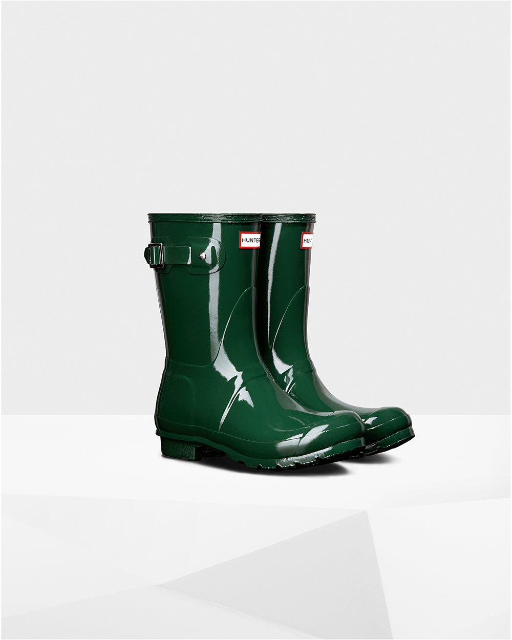 Botas De Cortas Hunter Mujer Original Gloss - Verde - Argentina 2436KBLUG